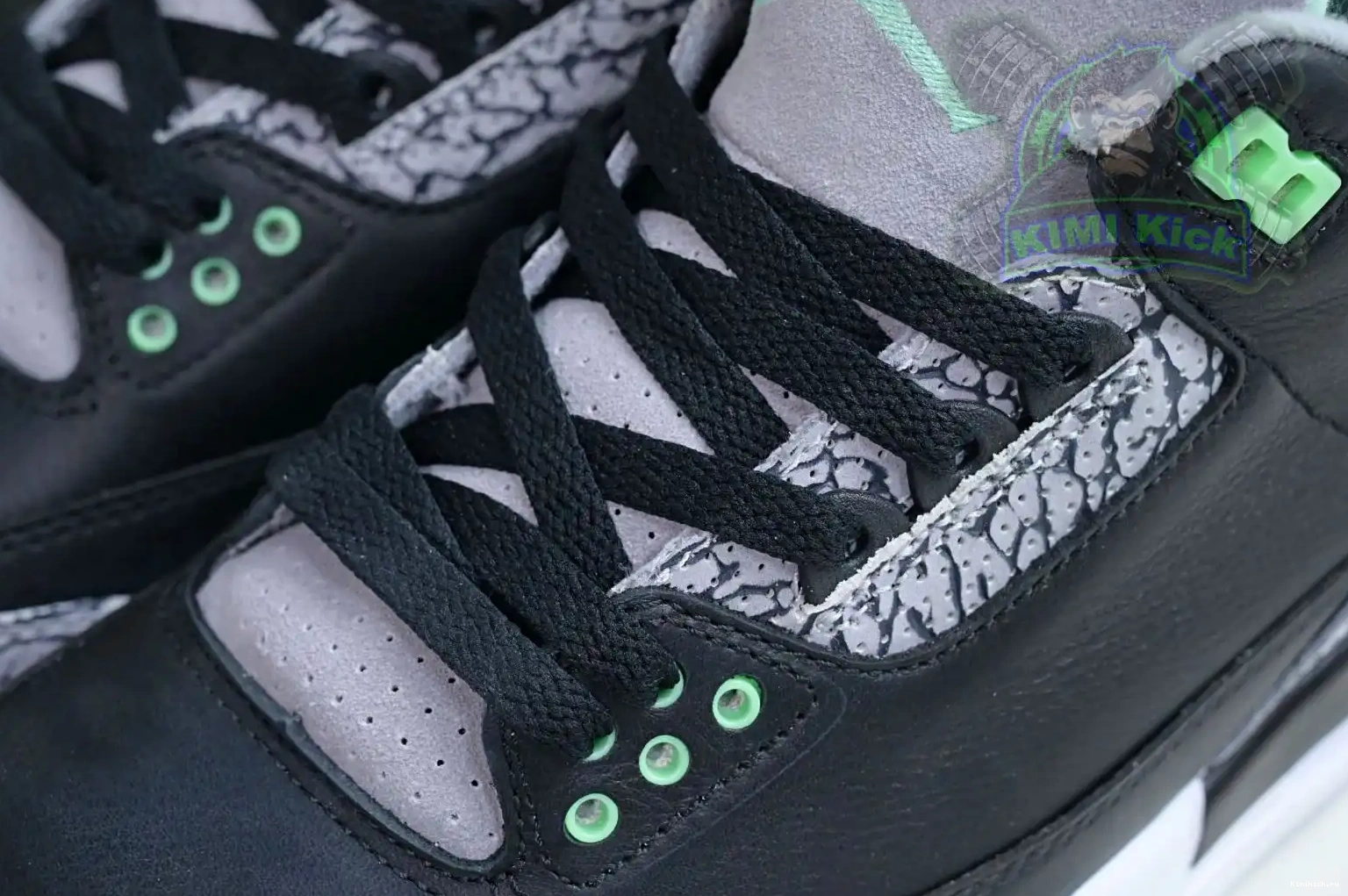 Kimikick Jordan Air 3 Green Glow 0514